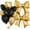 Black Gold - 18 in, variant on Cream Heart Balloons, BOBO Balloons, 10Pcs 18 Inch Heart Shaped Balloon and 20 Inch Helium Clear Bubble Balloon with Pink Bow Ribbons for Birthday Valentines Day Wedding Baby Shower Party Decor