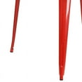 thumbnail image 5 of Commercial Grade 35.5" Square Red Metal Indoor-Outdoor Table, 5 of 5