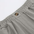 thumbnail image 6 of Wide Leg Linen Shorts for Women Elastic High Waisted Pleated Bermuda Shorts,Light Gray,3XL, 6 of 8