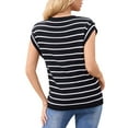 thumbnail image 5 of Charmo Womens Short Sleeve Sweater Tops Knit Cap Sleeve Sweater Tanks, 5 of 5