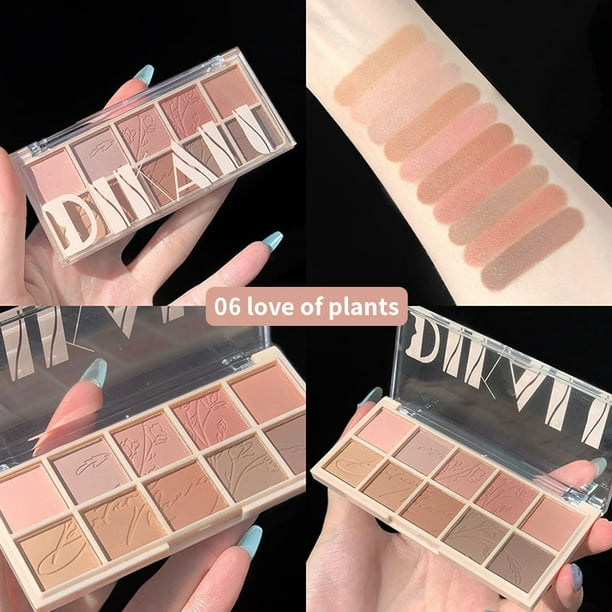 ELECOOL paleta de sombras de ojos 10 colores perlada mate Color tierra lentejuelas brillantes pigmentos para ojos maquillaje coreano de larga duracion Walmart en linea