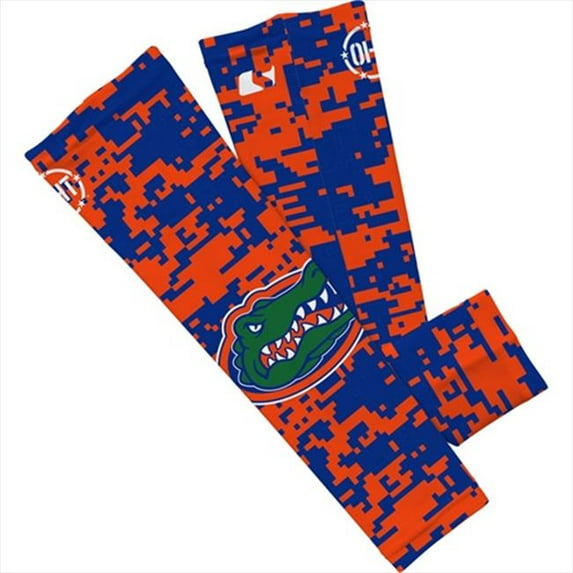 Sleefs 4914607 University of Florida Camo Arm Sleeves, Blue - Large - Set of 2