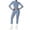Light Blue, variant on Women's Zippered Full Body Yoga Suit Long Sleeve Fitness Tight Bodysuit Outerwear Sportswear