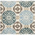thumbnail image 6 of SAFAVIEH Wyndham Louise Medallion Wool Area Rug, Beige/Blue, 7' x 7' Round, 6 of 9
