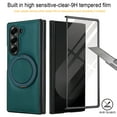thumbnail image 3 of Compatible with Samsung Galaxy Z Fold 7 Phone Case,Built-in Screen Protector,360° Rotatable Ring Kickstand,Compatible with Mag-Safe,Anti-Scratch Leather Shockproof Rugged Phone Case,Green, 3 of 8