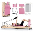 thumbnail image 2 of Lilypelle Pilates Reformer Machine Equipment with Spring for Home Workout,Foldable Reformer Pilates for Beginner ,300lbs load-bearing, 2 of 9