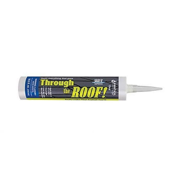 Sashco Through the Roof Clear Roof Sealant - 10.5 oz Cartridge - Pack of 12