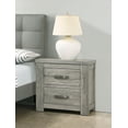 thumbnail image 3 of Bedroom furniture Gray Polyfiber California King Size bed Dresser Mirror Nightstand 4pc Set Plywood., 3 of 4