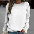 thumbnail image 2 of Ichuanyi Womens Fall Tops, Clearance Women's Sweatshirts Casual Heart-Shaped Printing Raglan Long Sleeve Blouse Tops, 2 of 4