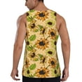 thumbnail image 3 of Easygdp Sunflowers Men's Tank Top, Sleeveless Muscle T Shirts, Breathable, Quick-Dry, Loose for Gym, Running, Fitness - Medium, 3 of 9