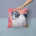 thumbnail image 2 of Carolines Treasures BB9759PW1414 Borzoi Love Fabric Decorative Pillow  14Hx14W multicolor, 2 of 4