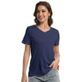 thumbnail image 2 of Women's Ultra-Soft V-Neck Short Sleeve Trendy Casual T-Shirt, 2 of 6