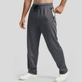 thumbnail image 2 of ZZHZGZ Sweatpants for Men Men's Sweatpants Open Bottom Athletic Jogger Pants Running Workout Gym Pants with Pockets & Adjustable Waistband L, 2 of 5