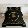 thumbnail image 2 of Homewish Boho Theme Full Size Comforter Sets,Retro Bohemain Print Bedding Comforter Set,Black Gold Bedding Sets For Adults,Breathable Home Decor Reversible,3 Pieces, 2 of 8