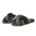 thumbnail image 4 of EVER AU Women Dove Crossover Slides - Dark Grey, 4 of 11