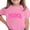 Pink, variant on SYMOID Green Girls Mama Short Sleeve Tee Soft Polyester Spandex Varsity Style Graphic T-Shirt Casual Crewneck Top for Kids 4-12,Size 7-8T