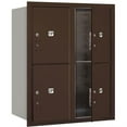 thumbnail image 2 of 10 Door High Recessed Mounted 4C Horizontal Parcel Locker with 4 Parcel Lockers in Bronze with USPS Access - Front Loading, 2 of 3