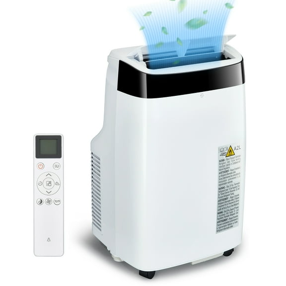 10000 BTU Portable Air Conditioner, 3-in-1 Cooling/Dehumidifier/Fan - Quiet Sleep Mode, Self-Evaporating, Remote & Digital Display, 24H Timer, Window Kit Included, Cools Rooms up to 450 Sq.Ft