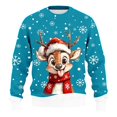 thumbnail image 6 of Christmas Sweatshirt for Men Women Long Sleeve Crewneck Loose Casual Cute Reindeer and Snowflake Print Pullover Sweatshirts, 6 of 8