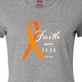 thumbnail image 4 of Inktastic Faith over Fear Leukemia Awareness with Orange Ribbon Women's T-Shirt, 4 of 5
