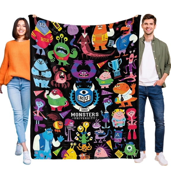 Monsters University Flannel Blanket 39*59 inch Soft And Comfortable With Clear Patterns And Easy Cleaning