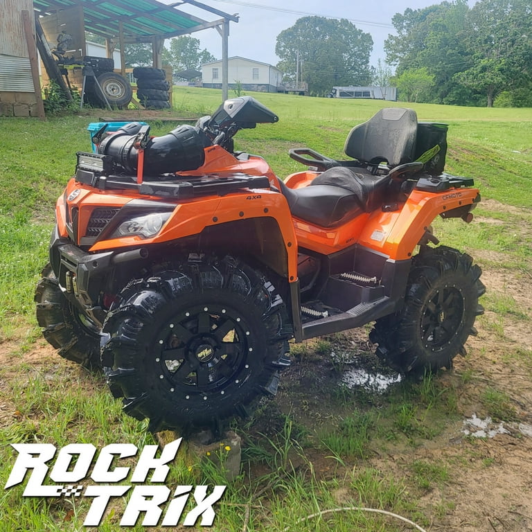 RockTrix RT106 4pc 14in ATV Wheels 4x110 Rims, 14x7, 5+2 Offset