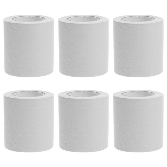 YQHWQ Self-adhesive skirting 6 rolls flexible skirting floor trim PVC plastic white roll 6 rolls floor trim white self-adhesive skirting PVC