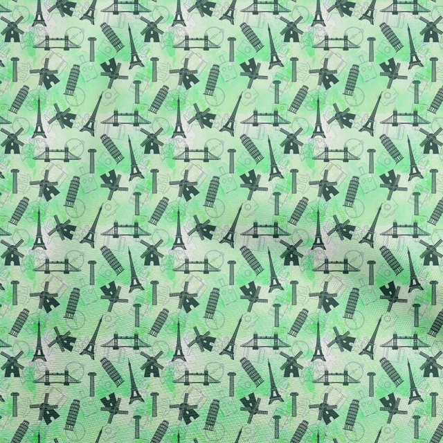 oneOone Viscose Jersey Light Green Fabric Travel Craft Projects Decor Fabric Printed By The Yard 60 Inch Wide