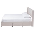 thumbnail image 3 of Baxton Studio Braylon Beige Fabric and Brown Wood Queen Storage Platform Bed, 3 of 13