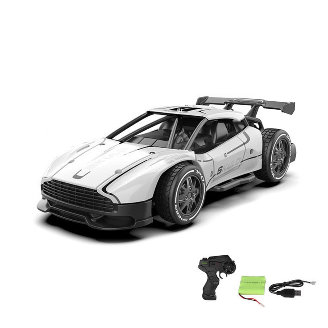 1/24 Scale Mini RC Drift Car for Adults, 2.4G 4WD RC Racing Car with Alloy Body & Glossy Metal Shell, 15+ KM/H Remote Control Vehicle for Teens and Adults - RTR