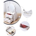 thumbnail image 2 of Makeup Organizer Cosmetic Storage Display Boxes With Mirror For Bathroom, Dresser, Vanity And Countertop, 2 of 3