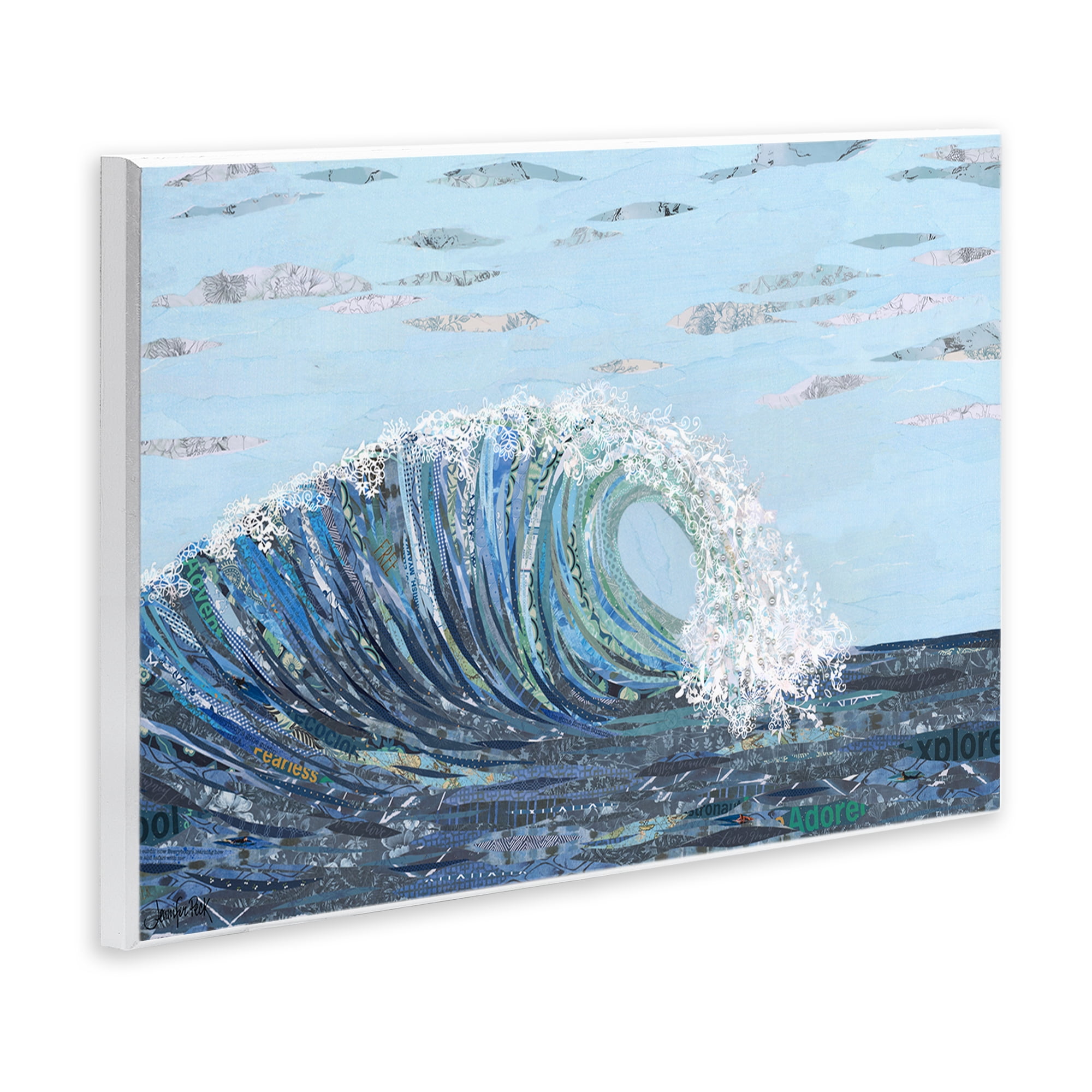 Stupell Industries Big Kahuna Wave Landscape Painting Unframed Art Print Wall Art, 15 x 10