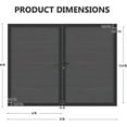 thumbnail image 2 of Mondaria Wood Plastic Privacy Double Fence Gate 6ft(H) x 8ft(W), Metal Frame with Knob Kits, Durable Composite Outdoor Gate,Sliver Gray, 2 of 8