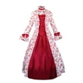 thumbnail image 1 of Halloween Costume Robe Victorienne pour Femmes Robe de Princesse Manches Évasées Cour Robes Rétro Grande Taille Robe de Bal Vintage, 1 of 7