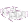 thumbnail image 2 of vidaXL 7 Piece Patio Sofa Set with Cushions Wax Brown Solid Wood Pine, 2 of 11