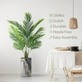 thumbnail image 3 of Artificial Tree in Modern Planter, Fake Areca Tropical Palm Silk Tree for Indoor and Outdoor Home Decoration - 57" Overall Tall (Plant Pot Plus Tree), 3 of 5