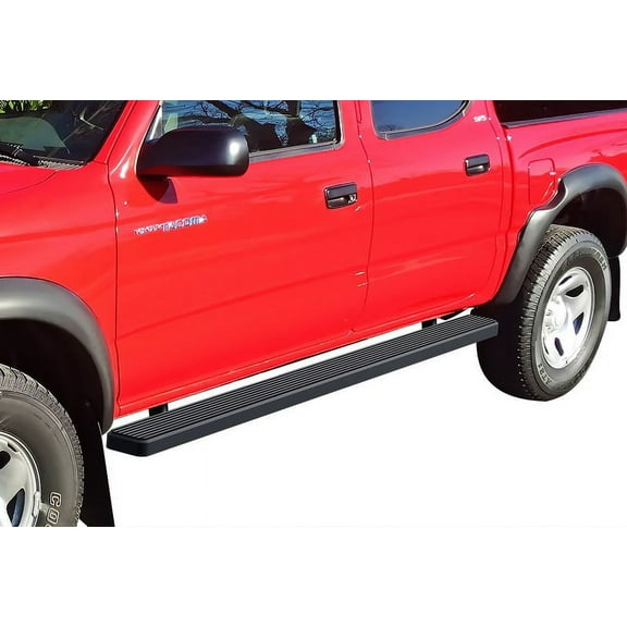 2001-2004 Toyota Tacoma Double Cab Black Finish 5 Inch Door-Door Side Bar Side Step Running Board