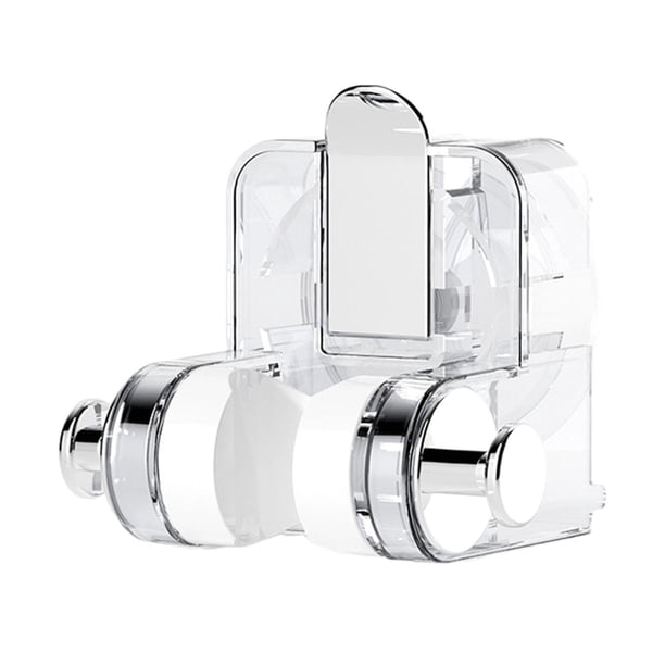 Soporte de ducha multifuncional para baño, apartamento o baño. Plata transparente