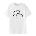 thumbnail image 3 of Blouses à Manches Courtes pour Femmes Mode Femme Uni Col Rond Imprimé T-Shirt à Manches Courtes Impression Blouse Ample Hauts Femmes Hauts à Manches Courtes Hauts à Manches Courtes pour Femmes, 3 of 5