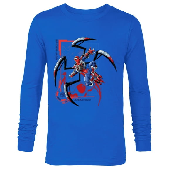 Marvel Mech Strike: Mechasaurs Avengers Spider-Man Arachno - Long Sleeve T-Shirt for Men - Customized-Navy