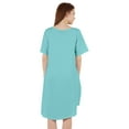 thumbnail image 3 of Inkmeso Nightgowns for WoMen's Short Sleeve W/ Round Neck Nightdress Jersey Tunic Loungewear, 3 of 7