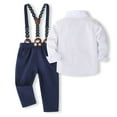thumbnail image 3 of Gerichy Toddler Baby Boy Clothes Fall Winter Outfit, Toddler Dress Suit 3T Baby Boys Clothes Sets Bowtie Shirts Suspenders Pants 4pcs Gentleman Outfits Fall Suits, 3 of 6