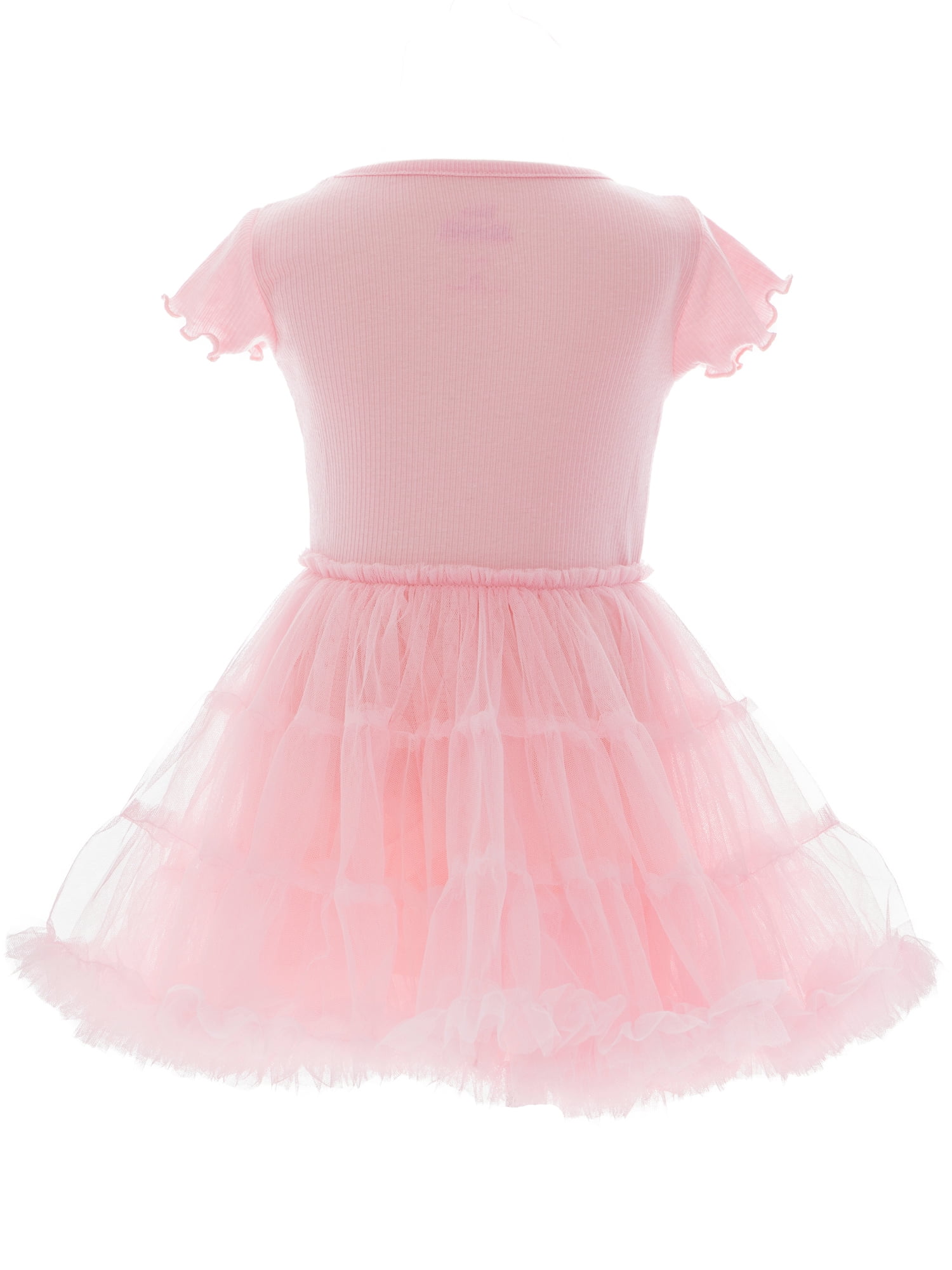 Minnie Mouse Toddler Girl Tiered Tutu Dress with Crochet Patch, Sizes 12M-5T