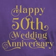 thumbnail image 3 of CafePress - 50Th Wedding Anniversary Gold Retro Typography T Shirt - Men's Classic Graphic Cotton T-Shirt, 3 of 4