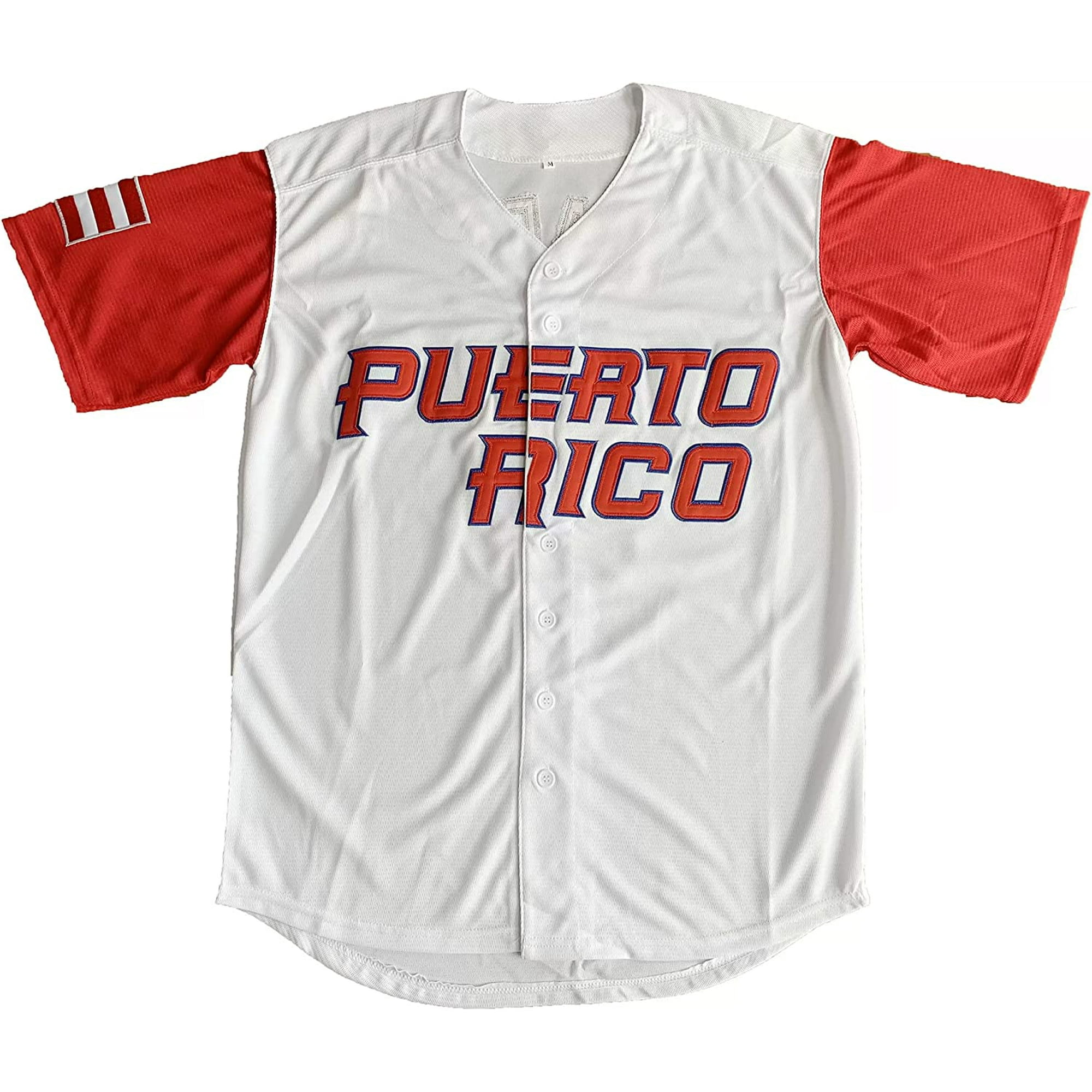 Men's Youth Puerto Rico #21 Clemente Baez #9 Baseball Jersey Stitched World  Classic Button Uniform Costumes 