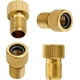 thumbnail image 1 of Paquete de 4 adaptadores de válvula para inflar neumáticos de bicicleta con inflador manual o compresor de aire: convierte la válvula Presta (delgada) en válvula Schrader (gruesa) de SV a AV, 1 of 5