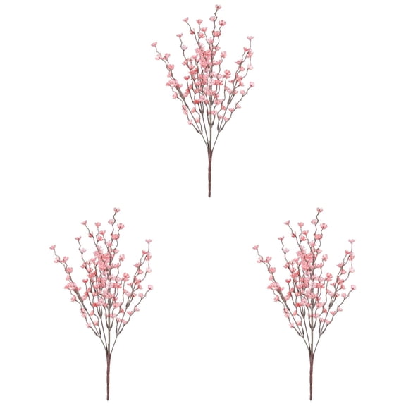 Artificial Flowers,Blossom Branches Artificial Flowers Creamy Blossom Long With Frosted Powder Blossom For Indoor Decoration Tall Vase Arrangements Home Wedding Table Centerpieces