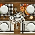 thumbnail image 5 of 2024 Placemat Pumpkin Maple Leaves Buffalo Plaid For Dining Table Seasonal Harvest Holiday Rustic Vintage Thanksgiving Table Mat, 5 of 6