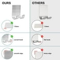 thumbnail image 6 of WSBArt Razor Holder for Shower + Adhesive Wall Hooks, Premium 304 Stainless Steel Shower Razor Holder with Heavy Duty Waterproof Sticky Hooks for Bathroom Hanging Towels, Coat, Hat, 8 Piece, 6 of 6