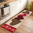 thumbnail image 2 of Runner Rug 2'x6', Valentine's Day Washable Non-Slip Hallway Runner Rugs, Valentines Leopards Plaid Love Hearts Bedside Rugs Floor Mats Carpet Runners for Kitchen Bathroom Laundry Room, 2 of 8